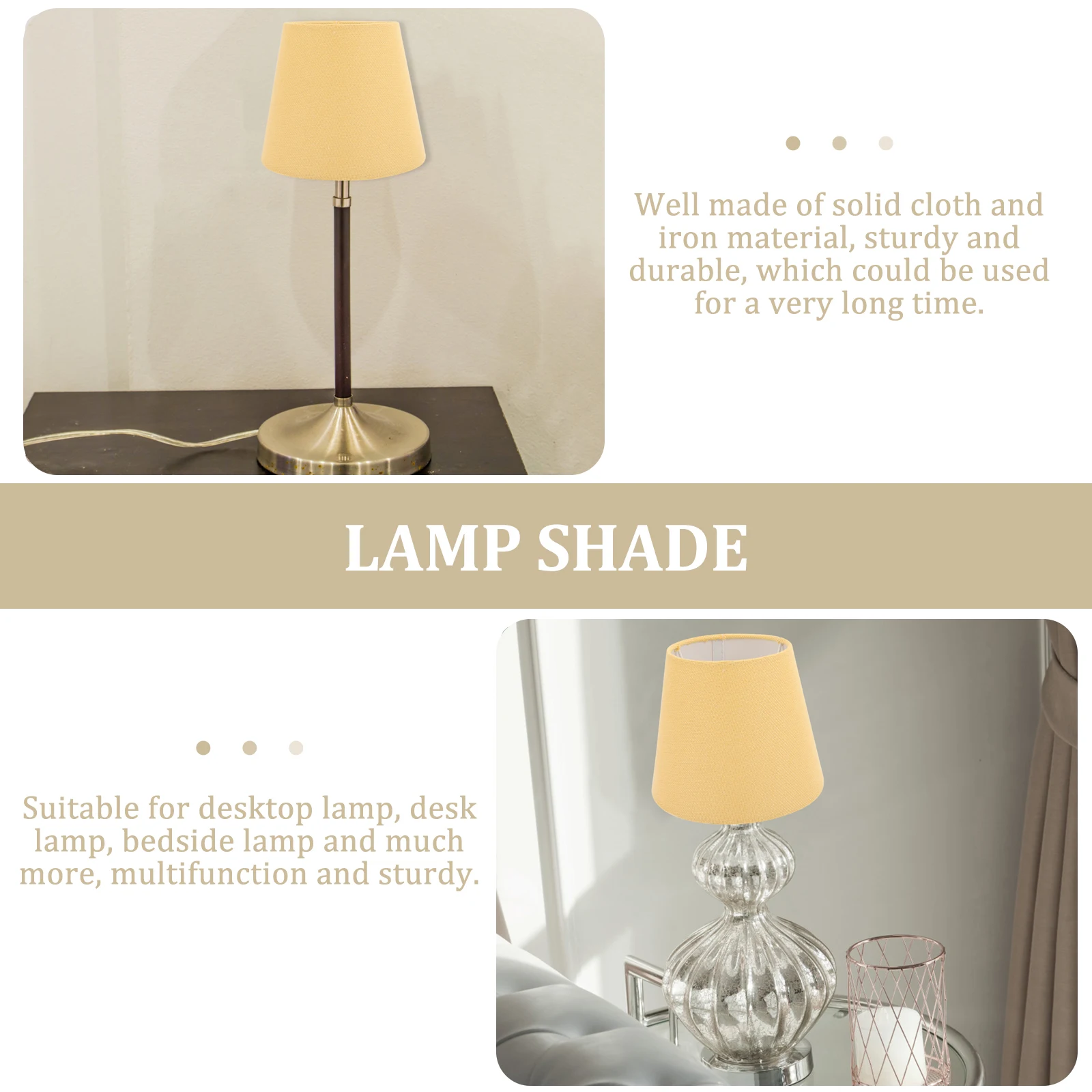 

Conical Round Lampshade Small Shades Desk Lamp Lampshade Indoor Light Cover Table Light Shade Household Lamp Shade Sturdy Cloth