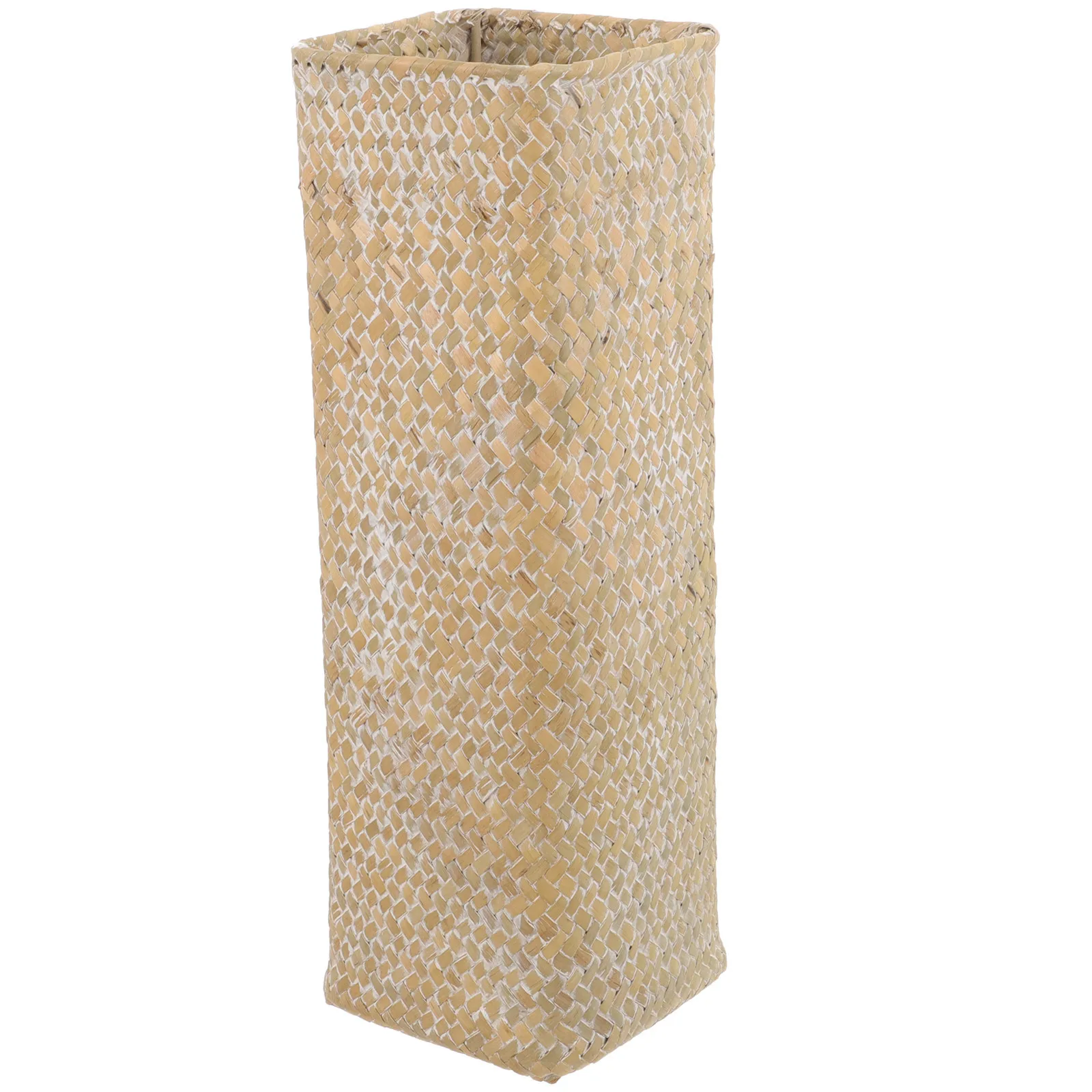 

Woven Seagrass Vase Handmade Natural Fiber Flower Planter Desktop Dried Flower Arrangement Vase For Home Office Decor