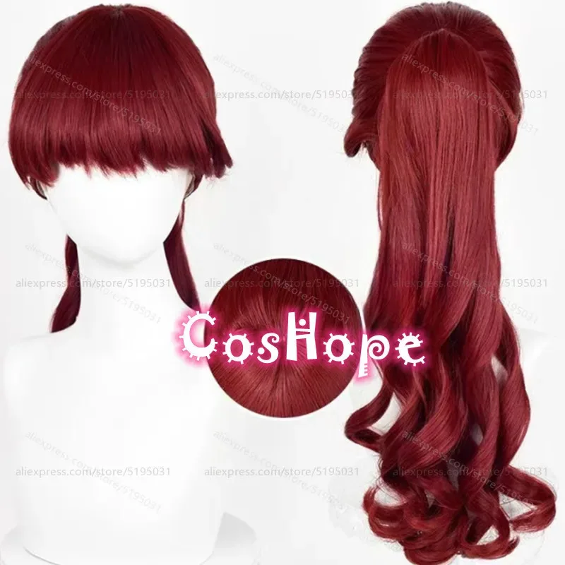 

P5 Касуми Йошизава Косплей Парик с хвостиком Парик красного вина Косплей Аниме Термостойкие синтетические парики