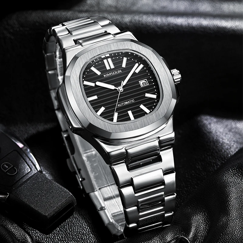 Famous Brand Original Automatic Watches Men Fashion Business Dtainless Dteel Mechanical Timepiece Luminous Waterproof Clock 2024