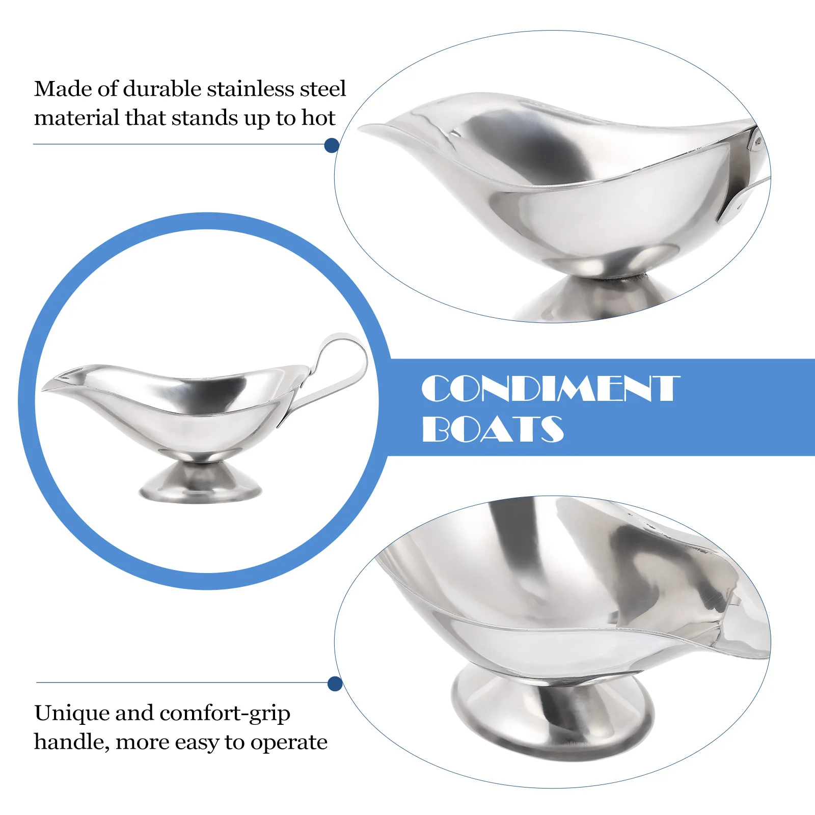 

Stainless Steel Sauce Boat Juicer Ship Dressing Cup Milk Gravy Silver Restaurant Soy Bowls Saucer Acid Tidy Drip Storage Freezer