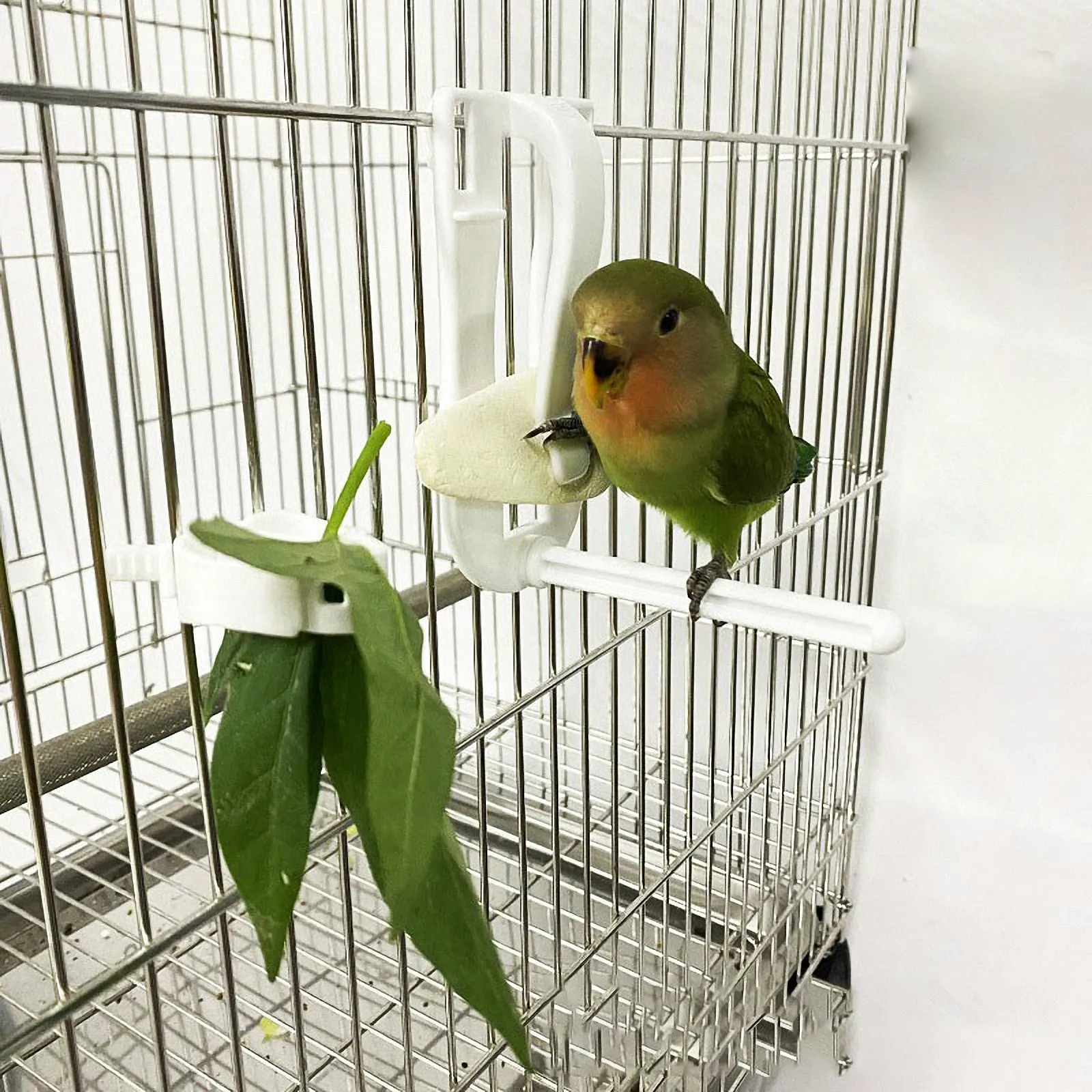 2Pcs Sturdy Multi-Function Clamp for Parrots Birds Small Pets Holds Fruits Vegetables Cuttlefish Bone Easy Carry Bird Food Clip