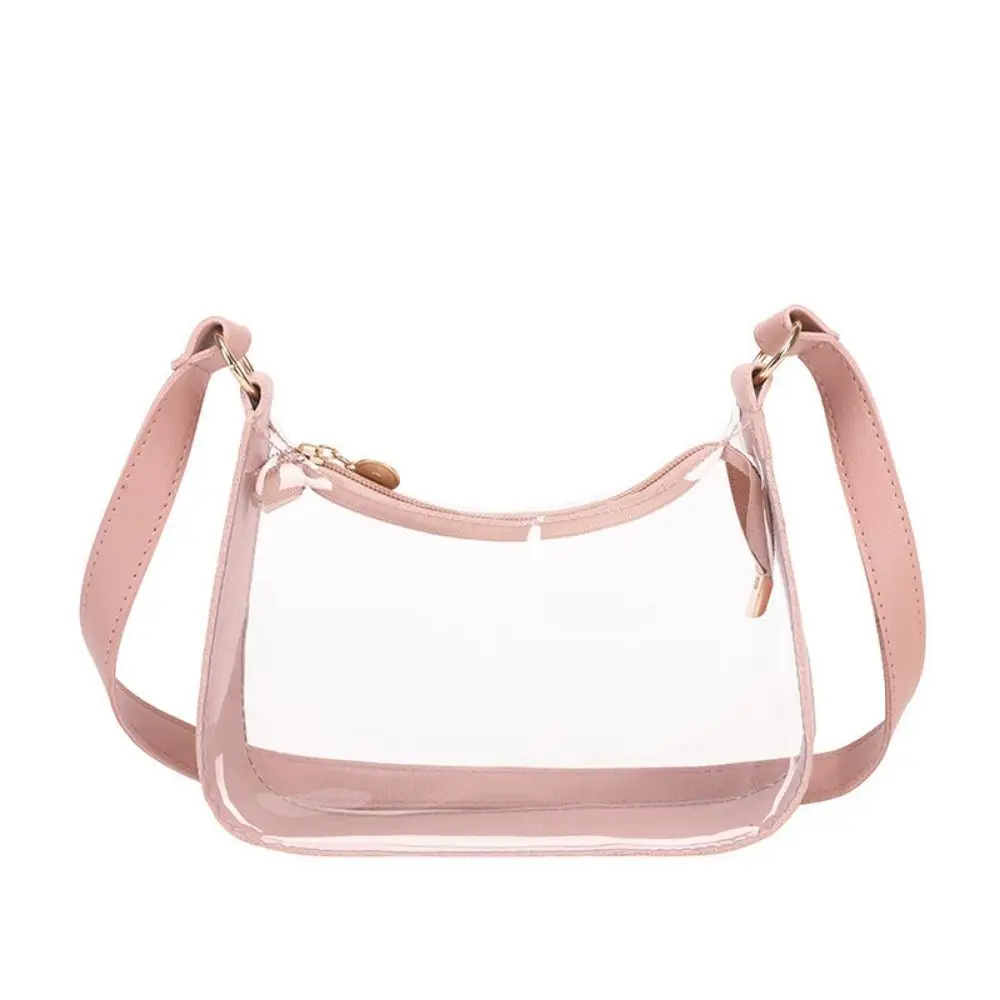 

Handbags Waterproof Crossbody Bag Large Capacity Portable PVC Clear Jelly Bag PVC Durable Transparent Shoulder Bag Girls