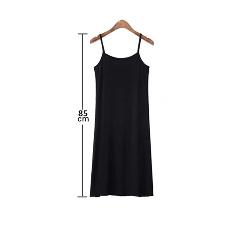 Vestido de Color liso para mujer, camisola larga con tirantes finos, camiseta sin mangas, minivestido