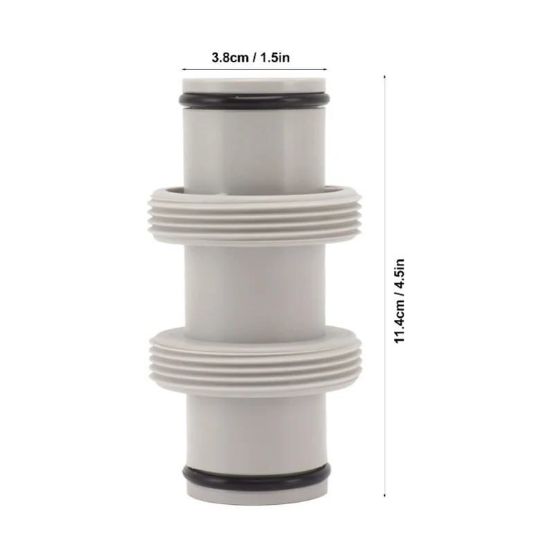 Pool Hose Adapter 1.5in To 1.5in Straight Joint Pool Hose Connector Pool Threaded Hose Connector For Intex