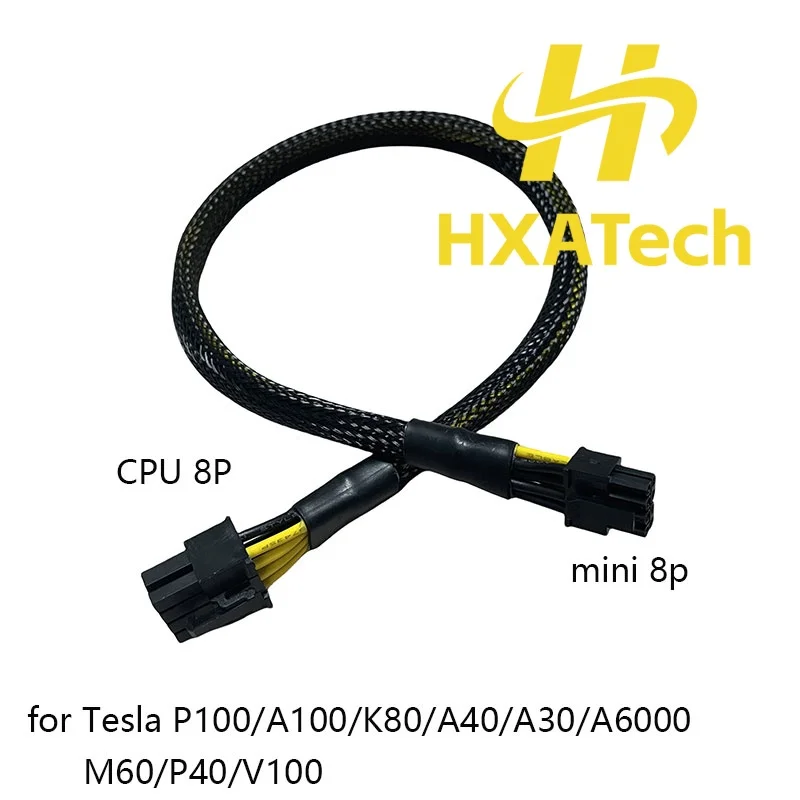 HXATech - Wysokiej jakości kabel zasilający Mini 8pin na 2x8pin PCIE do kart graficznych Dell R740 R740XD R640 R940 i GPU 2080 3090 L20 L40 — zdjęcie produktu 5