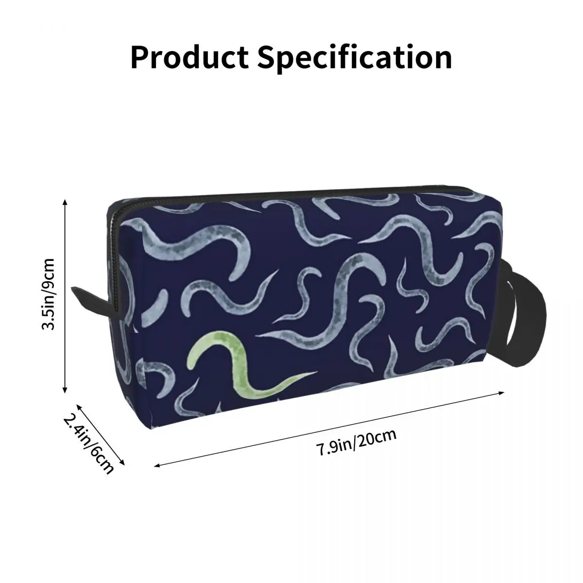 Caenorhabditis Elegans Model Organism Biology Makeup Bag Cosmetic Dopp Kit Toiletry Cosmetic Bag for Women Beauty Pencil Case