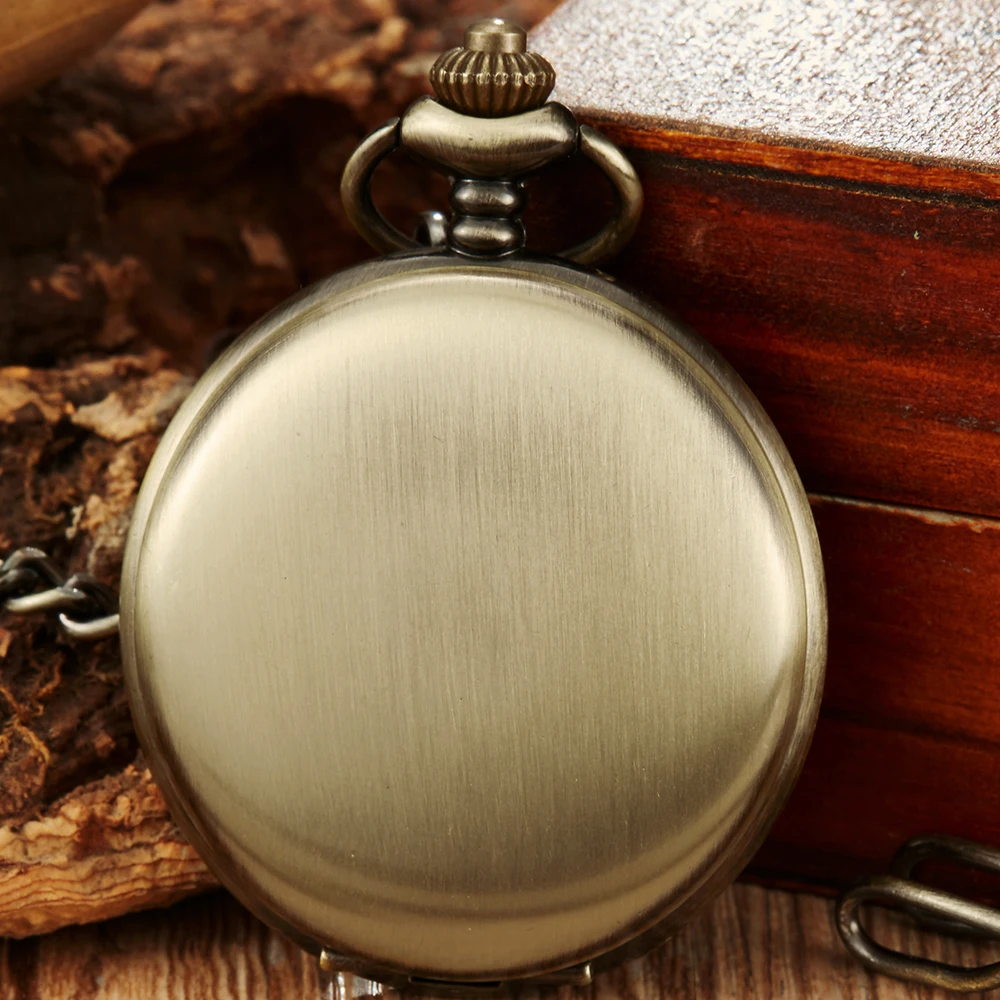 Smooth Mechanical Pocket Watch Mens Womens Necklace Clock Metal Stainless Steel Pocket Watches Pendant and FOB Chain Unisex Gift