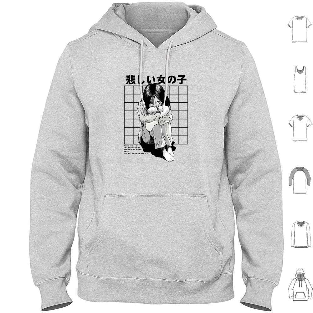 سترة بغطاء للرأس بأكمام طويلة من Battle Angel Alita Get Tags Alita Anime Manga Gunnm Gally Cyborg Angel Battle Battle Angel Japan