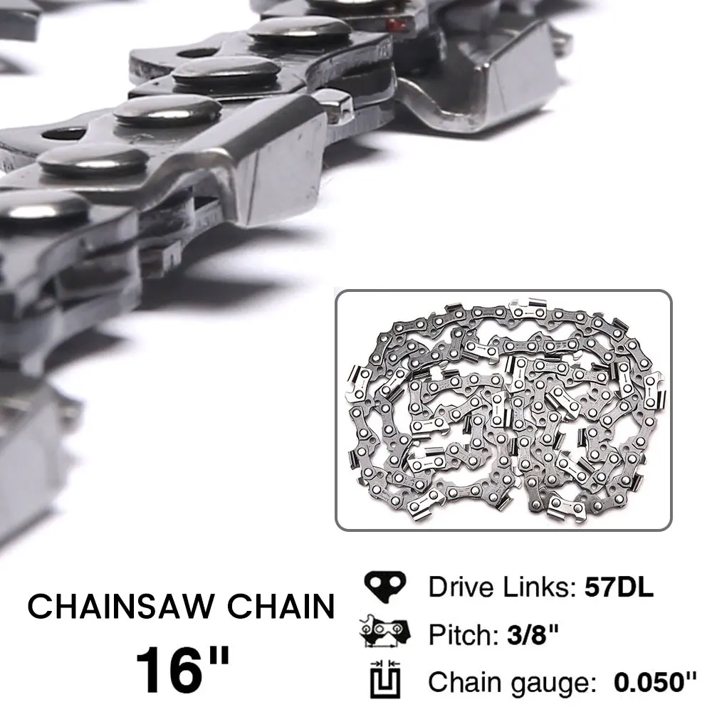 16In Chainsaw Chain 57 Drive Links Chainsaw Chain 3/8" LP Mini Guide Saw Chain Replacement Portable 0.050" Gauge Chainsaw Chain image 4