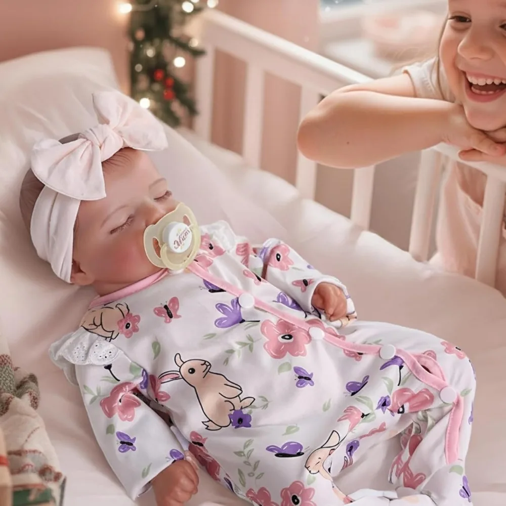 

43 см розали реборн кукла мягкая приятная реалистичная новорожденная многослойная живопись 3D кожа с видимыми венами Bebe Reborn