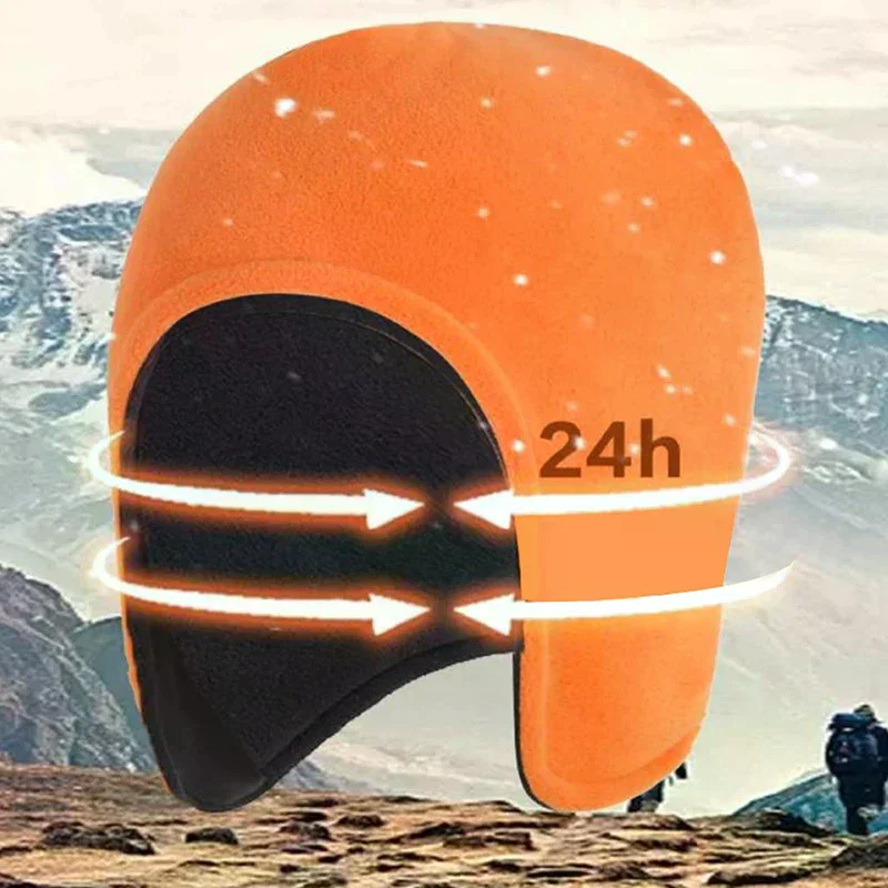 

Зимняя двухслойная флисовая шапка — теплый чехол для езды на велосипеде на открытом воздухе, защита от холода, толстый дизайн для тепла и защиты от ветра