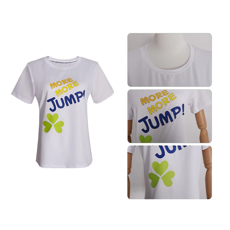 

2025 Anime Project Sekai Hanasato Minori Kiritani Haruka Momoi Airi Hinomori Shizuku T-shirt Cosplay Short Sleeve Halloween Suit