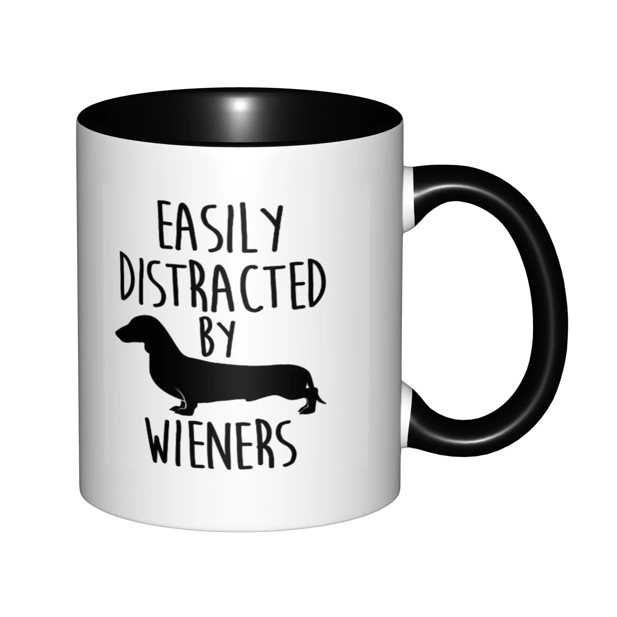

Easily Distracted by Wiener Dogs Dachshund Dog Mom Lover Coffee Mugs For Birthday Coffee Mugs Ceramic Tea Cups 11oz