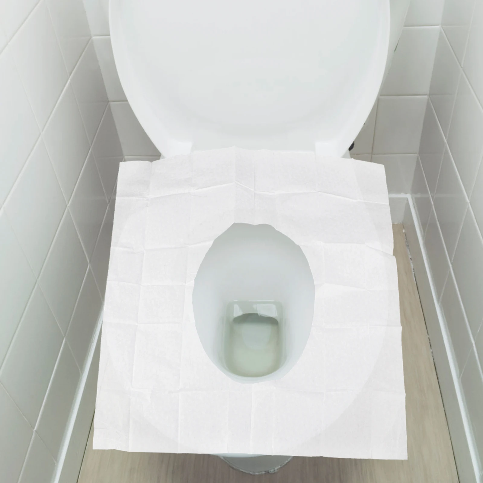 

80pcs Disposable Toilet Seat Cover Double Layer Thickened Commode Paper Winter Cushion for Travel Public Restrooms
