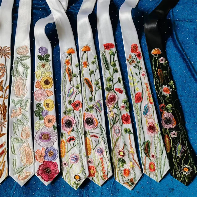 Colorful Floral Matching Tie for Floral Veil