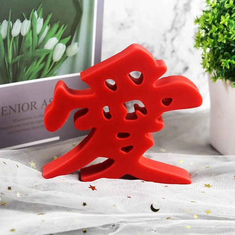 Valentine's Day series love word shape candle mold fragrance home furnishings DIY gypsum silica gel mold c1496