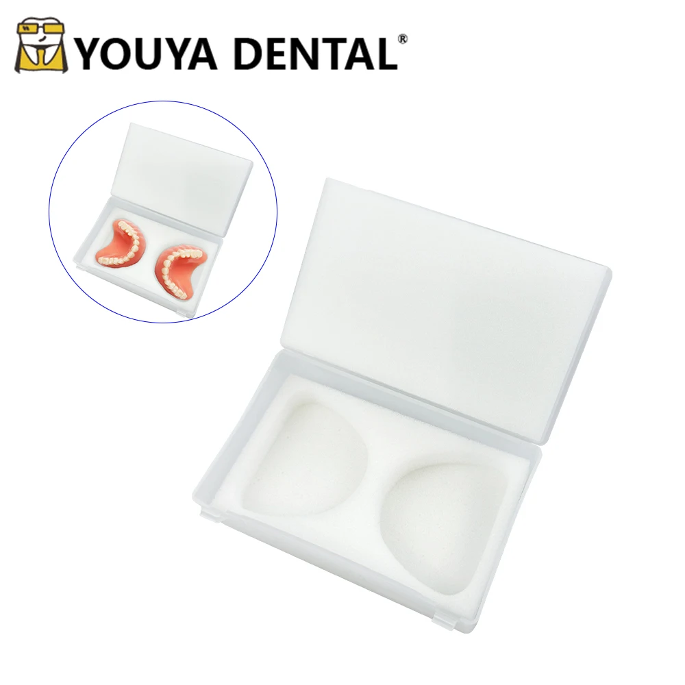 Denture Storage Boxes Dental Implant Storage Plastic Tooth Box With Foam Sponge Teeth Clinic Case Dentist Consumables