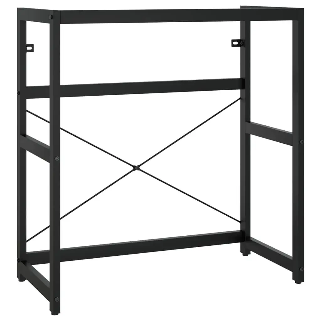 Estrutura elegante para lavatório de banheiro em ferro preto 31,1x15x32,7cm - Design durável e moderno