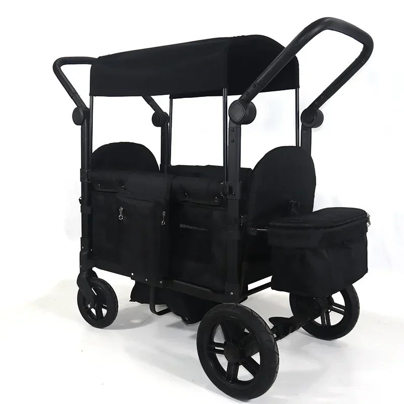 

Factory 4 Wheel Collapsible Folding Wagon For Kids High Quality Folding Beach Wagon Europe Collapsible Wagon Rubber Tires