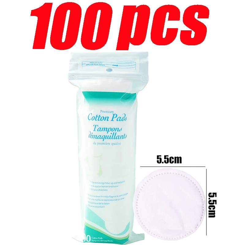 Weiche und atmungsaktive kreisförmige Make-up-Entferner-Pads, doppelseitige Wattepads, nicht reizend für die tägliche Gesichtsreinigung