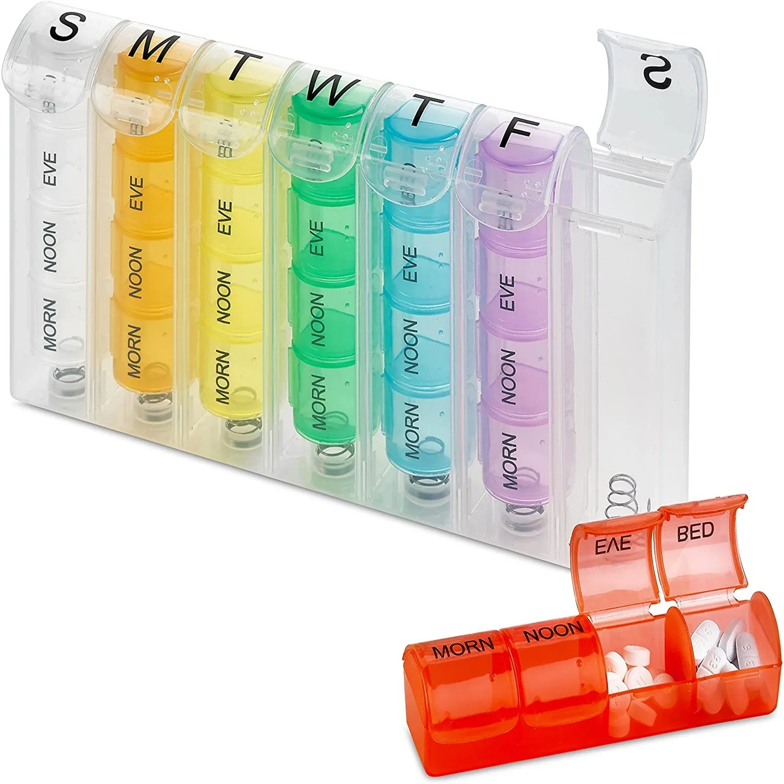 Drug storage 7 Day Weekly Style Morning Night P-ill Holder Storage Organizer Plastic Container Case Portable Travel P-ill Box