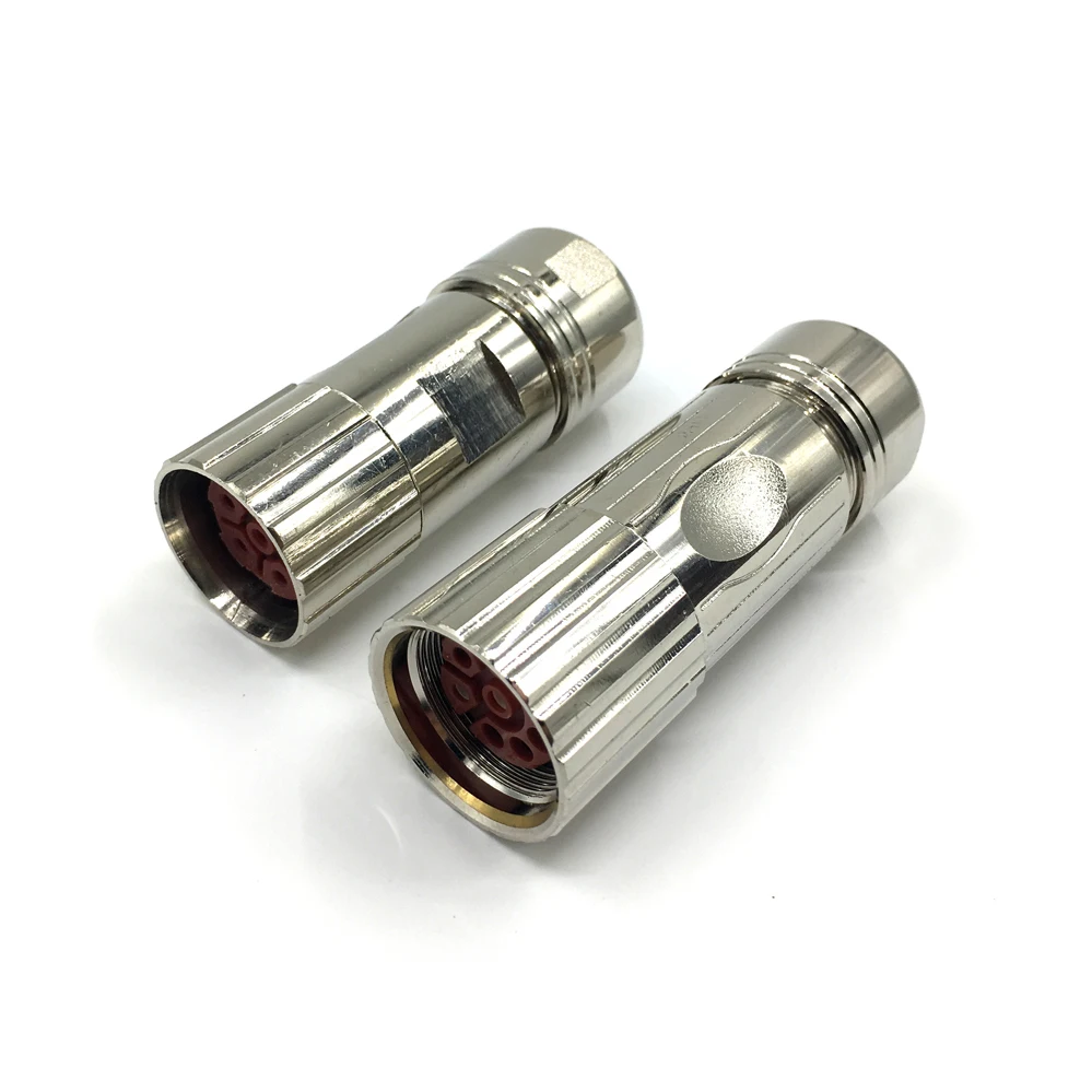 M23 Threaded Circular Connector 2-18 Pin Plastic IP67 Male Female Straight Right Angle for Automation ics