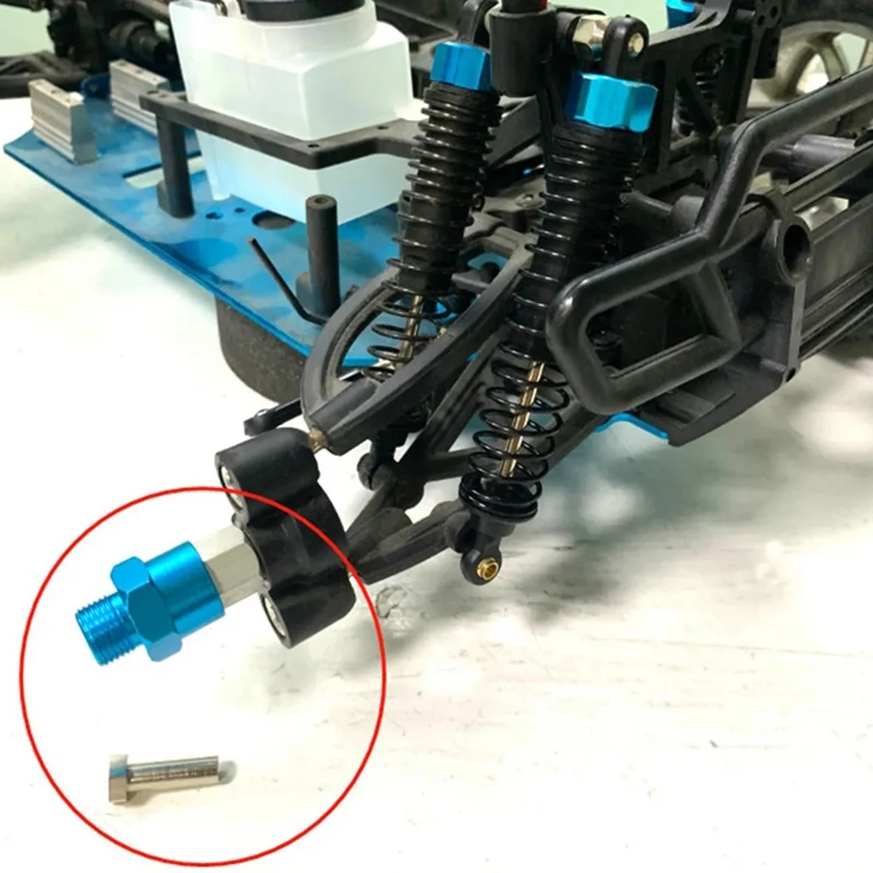 4 szt. Metalowy adapter sześciokątny 12Mm do 17Mm adapter piasty sześciokątnej koła przedłużenie nakrętki konwersji do samochodu 1/10 RC