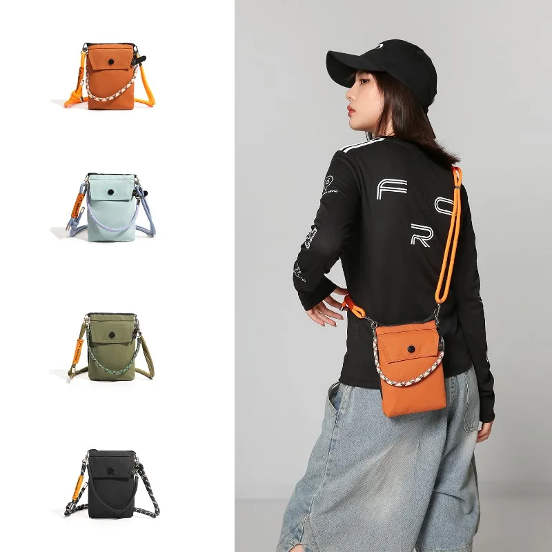 Fashion Vertical Phone Bag Portable Storage Pouch Crossbody Sling Bag for Men Women Simple Leisure Outdoor Sports