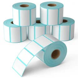 Thermal Labels 20/30/40/50 White Blank Thermal Printer Labels SKU Barcode Labels, Self-Adhesive Address Shipping Labels Stickers