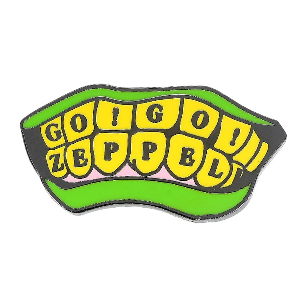 ¡Vaya! ¡Vaya! ¡ZPeli! Gyro Zeppeli-Pin esmaltado Jo, periférico de animé, divertido broche de dientes de acero para seguidores, insignia de solapa para mochila