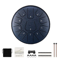 HLURU Steel Tongue Drum 6 Inch 11 Notes D Tones Glucophone Ethereal Drum Music Drum Tongue Drum Percussion Instrument