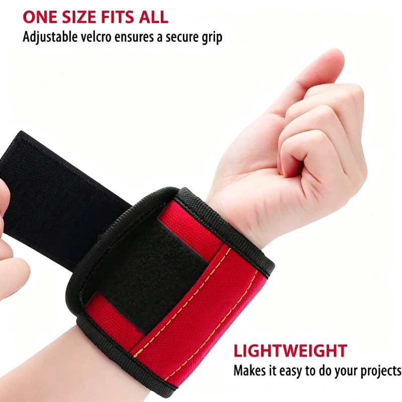 Magnetic Wristband Portable Tool Bag Electrician Wrist Tool Belt Screws Nails Drill Bits Holder Repair Tools for Holding Screws