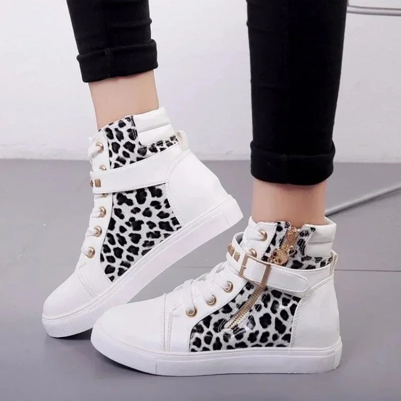 Studded Women\'s Boots Canvas Sneakers for Women Designer Comfortable Running Shoes Fashion British Style Sneakers Women\'s Boots