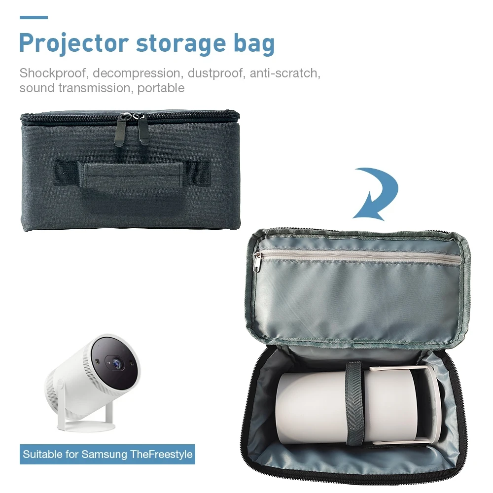 

New Portable EVA Flannel Storage Handle Bags for HY300 HY320 Samsung The Freestyle Projector Carry Box Oxford Cloth Travel Case