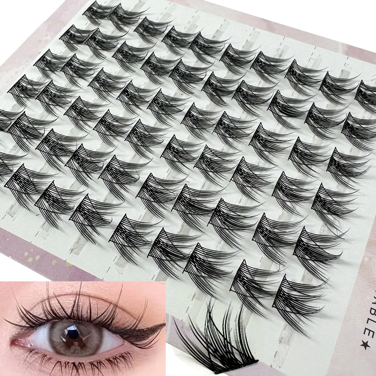 DIY Valse Wimpers Bloem Zee 10 Rijen Cluster Valse Wimpers Diy Wimper Natuurlijke Wimpers Extension Make-Up Producten