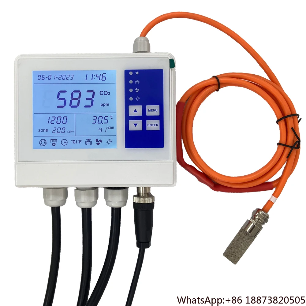 

Digital CO2 enrichment greenhouse climate temperature humidity plant grow control day and night co2 regulator controller