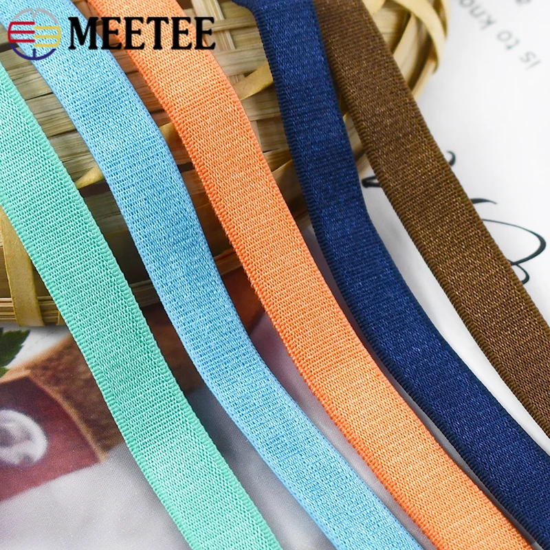 10/20/50M Meetee 6-15mm Spandex Elastiekjes Beha Schouderbanden Zachte Elasticiteit singels voor Ondergoed DIY Naaien Accessoires