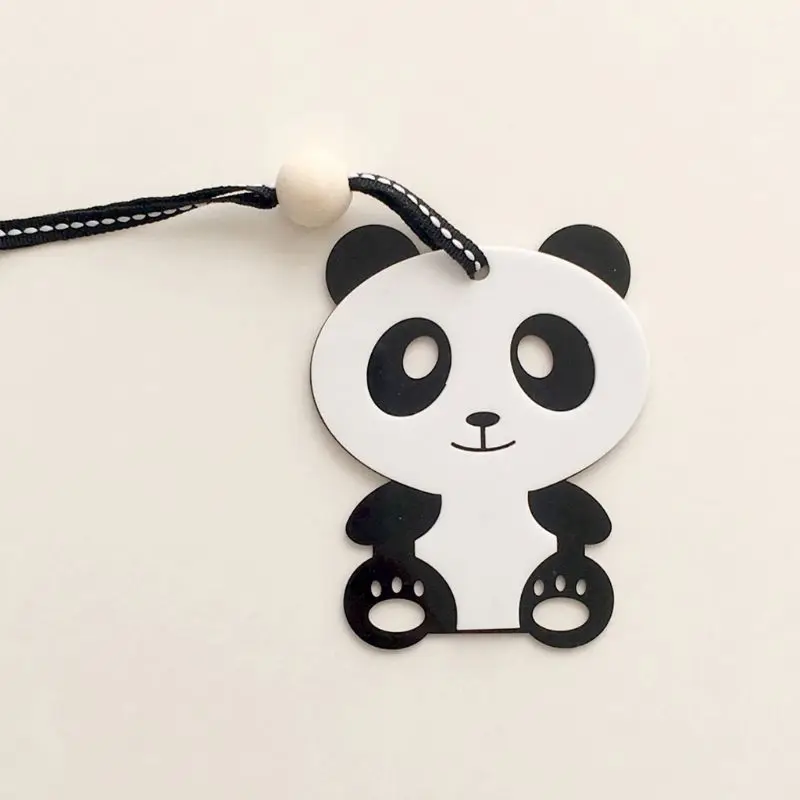 4XBD Decorazioni per camera dei bambini Panda Orso Nuvola Nero Bianco Giocattoli sospesi Ciondolo per passeggini