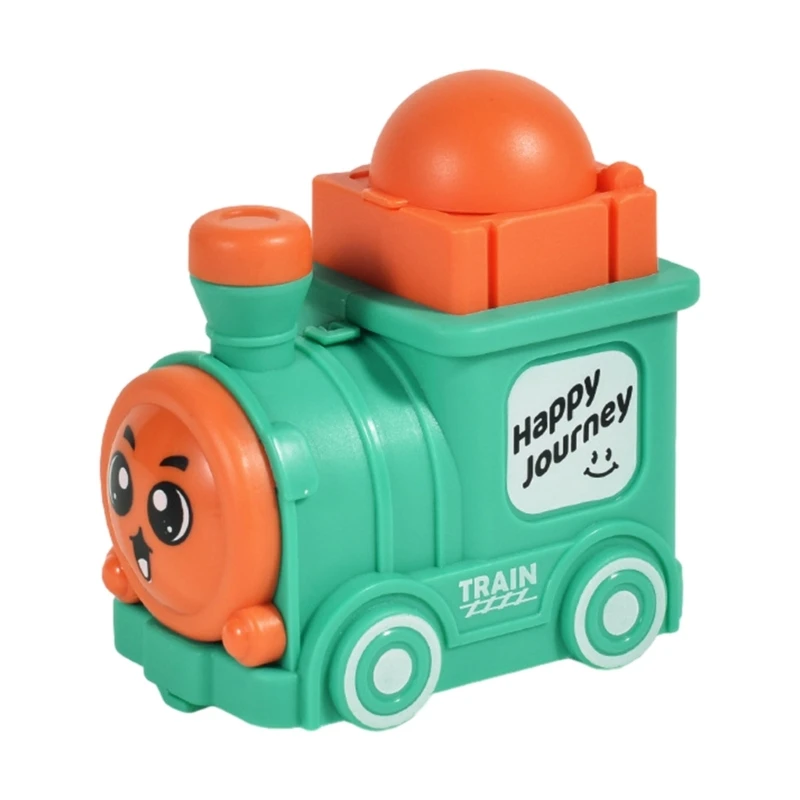 Cartoon Mini Train Press and Go Car Toy Play Vehicle Friction Sliding Train Sand Play Toy Toddler Car Gift Windingup Toy