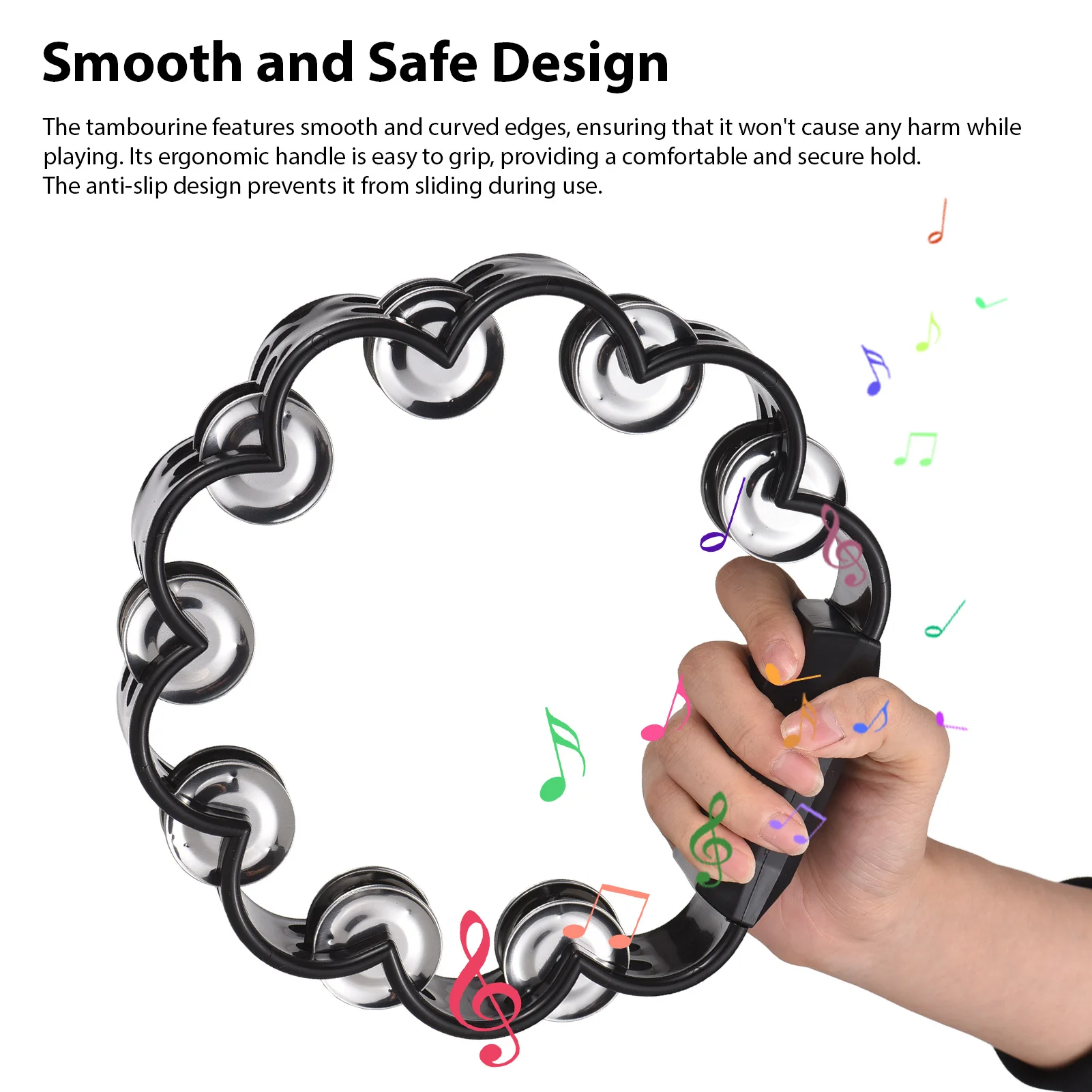 الدف للبالغين اليد مكرنك حلقات الجرس جرس معدني أدوات قرع الصوت المنزل مدرسة لوازم الحفلات جلجل مزدوج #5