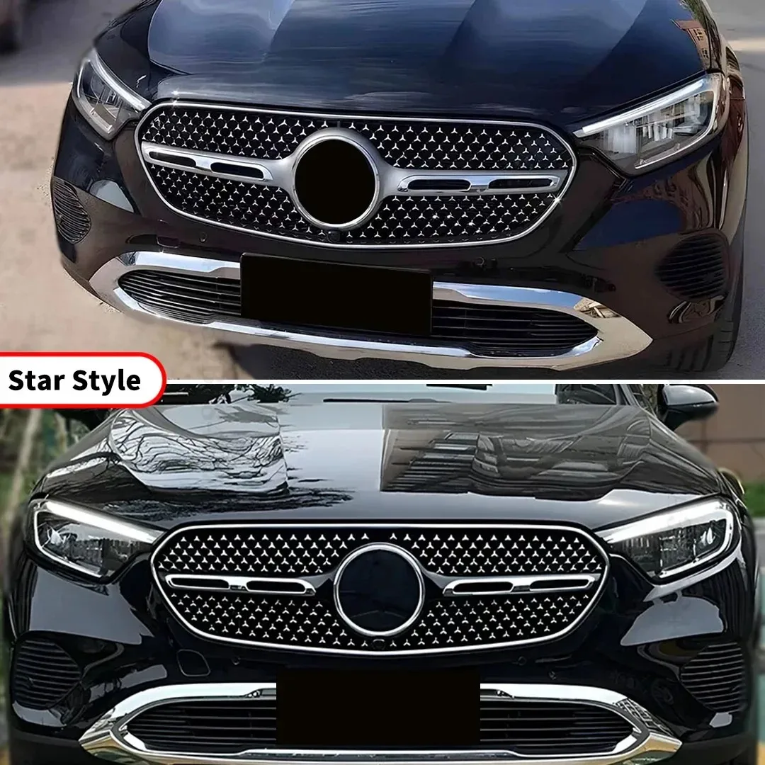 

Diamond Style Front Grill Radiator Grille Mesh for Mercedes-Benz GLC X254 GLC300 GLC260 2022+ Car Styling Upgrade Accessory