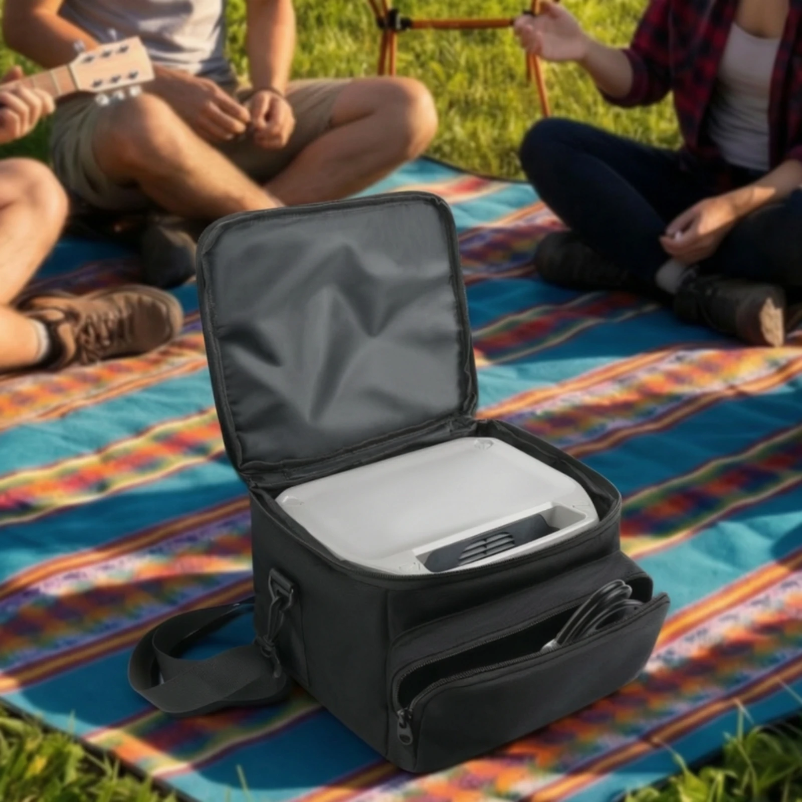 Portable Power Station Case with Shoulder Strap Long-Lasting Portable Power Station Carrying Bag for Campers, Outdoor Activities