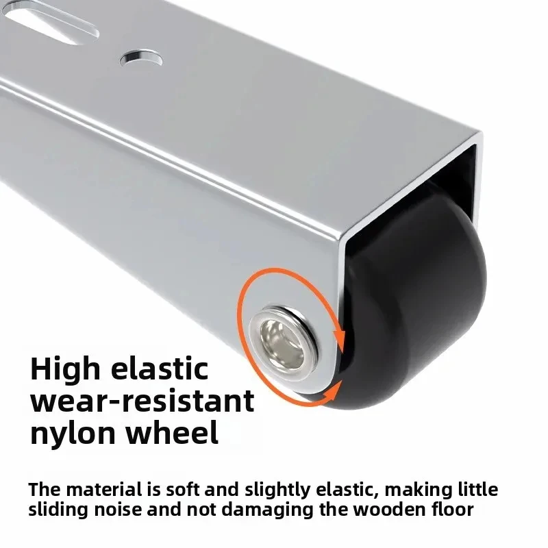 Vertical Silent Sliding Wheel Furniture Moving Caster with Bearing Nylon Support Wear-Resistant Bottom for Door Sag Directional