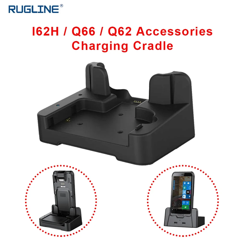 Imagem -02 - Rugline Handheld Data Terminal Berço de Carregamento e Pistola Grip Rt-i62h Q66 Q62 Pda Acessórios 6