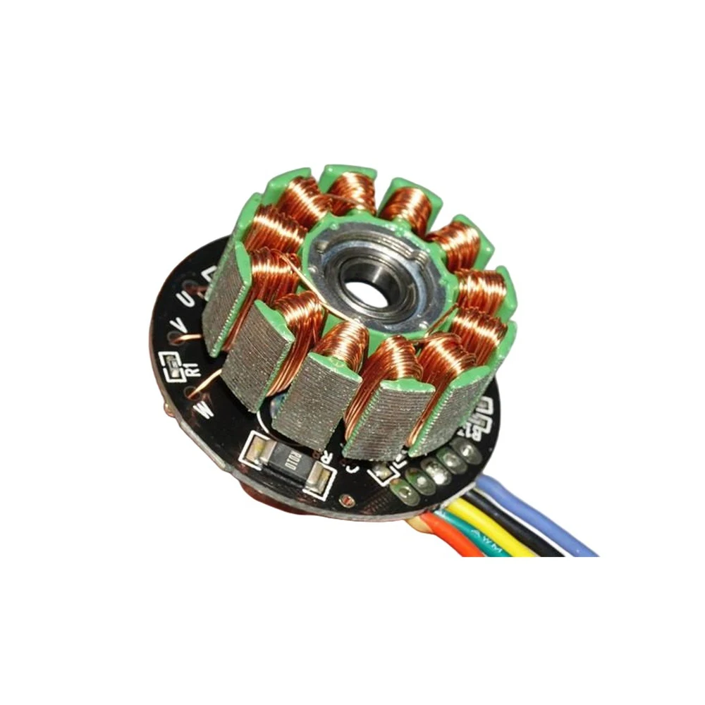 3720 Outer Rotor Brushless Motor Built-in Driver 6-12V Dual Ball Bearing High Torque 37mm Motor PWM Speed Control FG Feedback