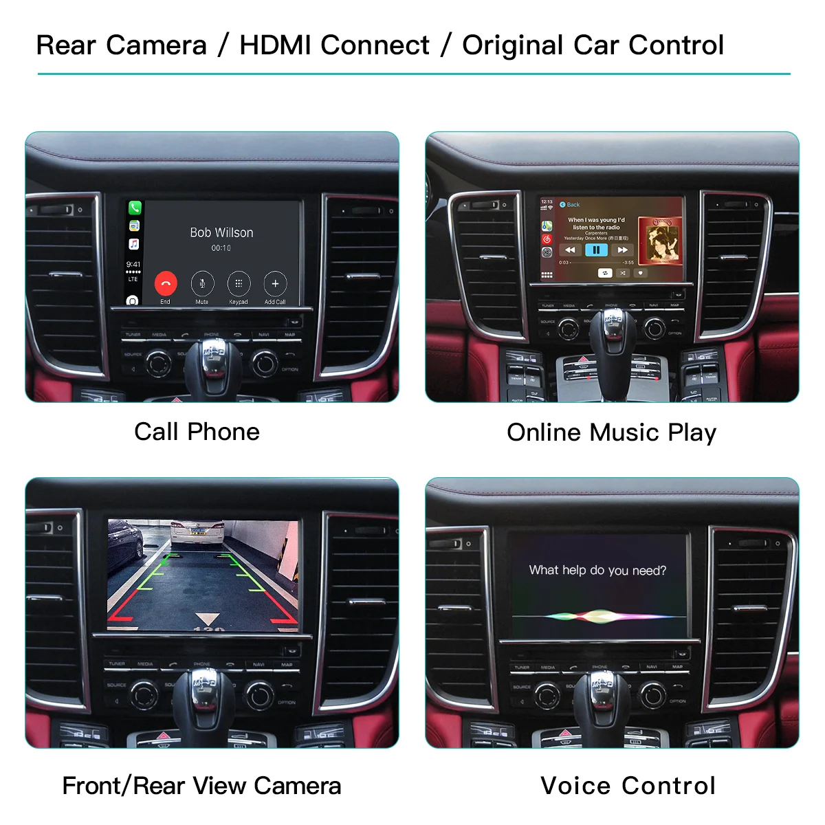 AUTOABC-Módulo Carplay inalámbrico para coche, accesorio para Porsche PCM3.1 PCM4.0 Cayenne Macan 911 Panamera Bosxter, Android