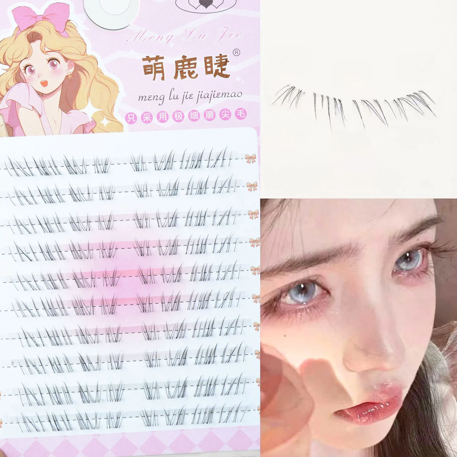 4-7mm DIY Lagere Lash Extension Manga Onder valse wimper Koreaanse mode bodem Wimper Clusters Voor Vrouwen make-up accessoires