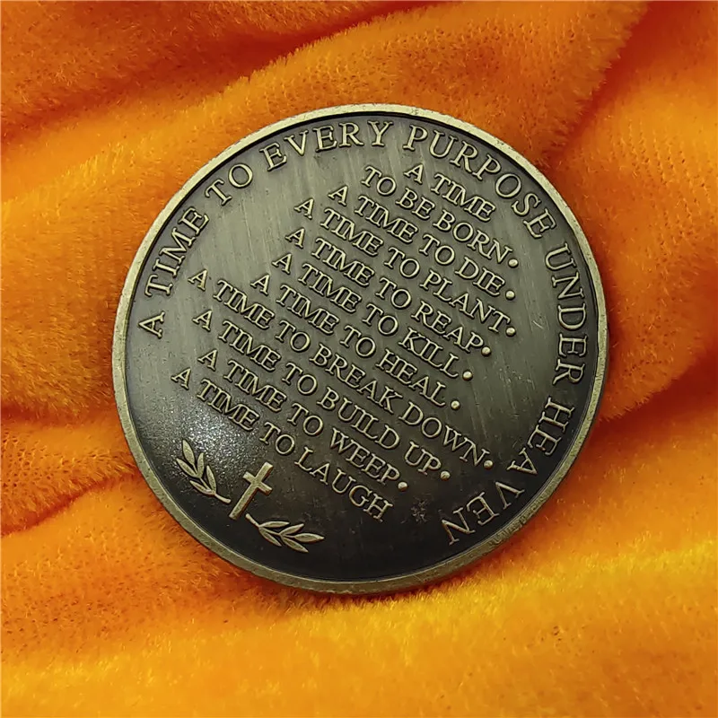 معنى الحياة جمع شارة أربع نباتات عملات معدنية تذكارية لهواة التجميع إلى كل شيء هناك موسم eccliciastes 3:1-4