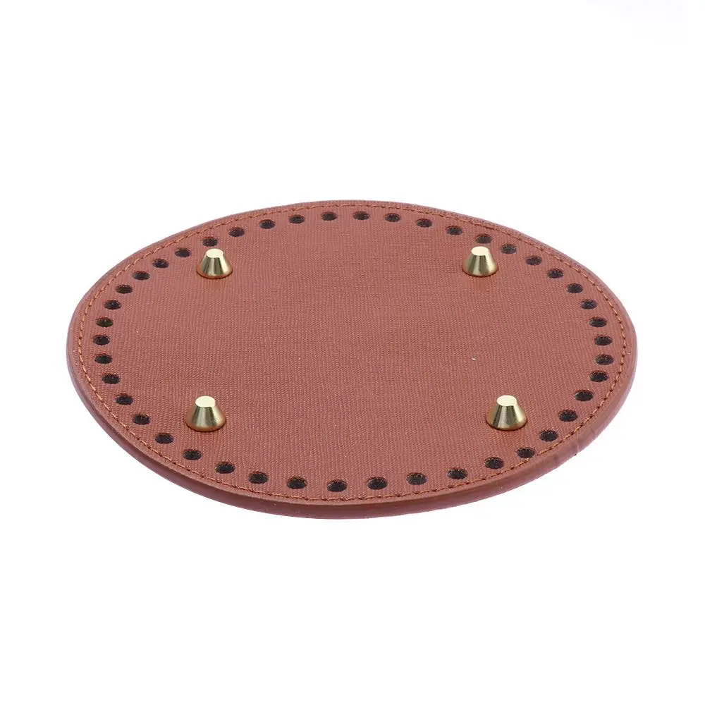 PU leather Handmade Bottom With 52 holes Crochet Bag Bottom Long Bottom for Knitted Bag Accessories